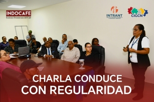 INDOCAFE y el INTRANT guiados por el Enevial Impartieron la charla sobre "Seguridad Vial" a los colaboradores de la instituci&oacute;n.